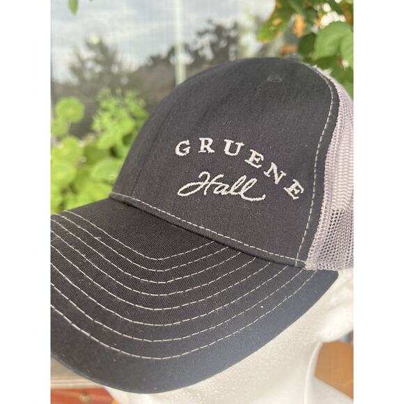 Gruene Hall Hat Black Snapback Grey Mesh Richardson Good Lookin Country Music - Picture 1 of 10